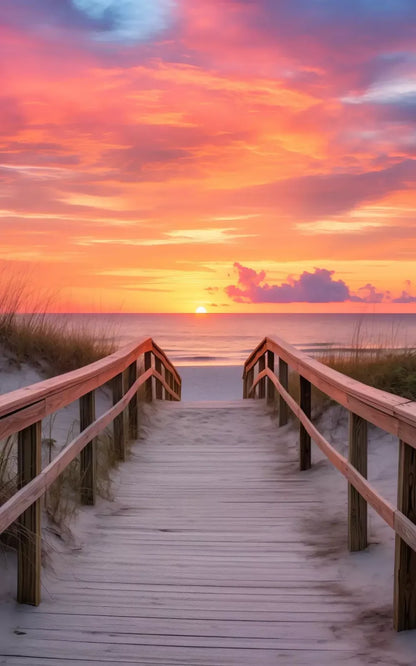 Sun Set Beach 5’X8’ Ultracloth (60 X 96 Inch) Backdrop