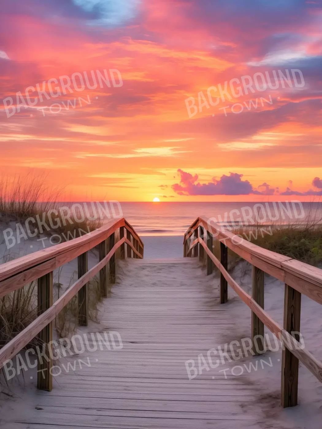 Sun Set Beach 6’X8’ Fleece (72 X 96 Inch) Backdrop