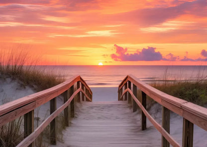 Sun Set Beach 7’X5’ Ultracloth (84 X 60 Inch) Backdrop
