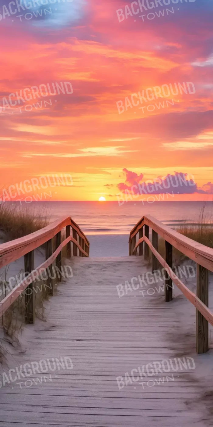 Sun Set Beach 8’X16’ Ultracloth (96 X 192 Inch) Backdrop
