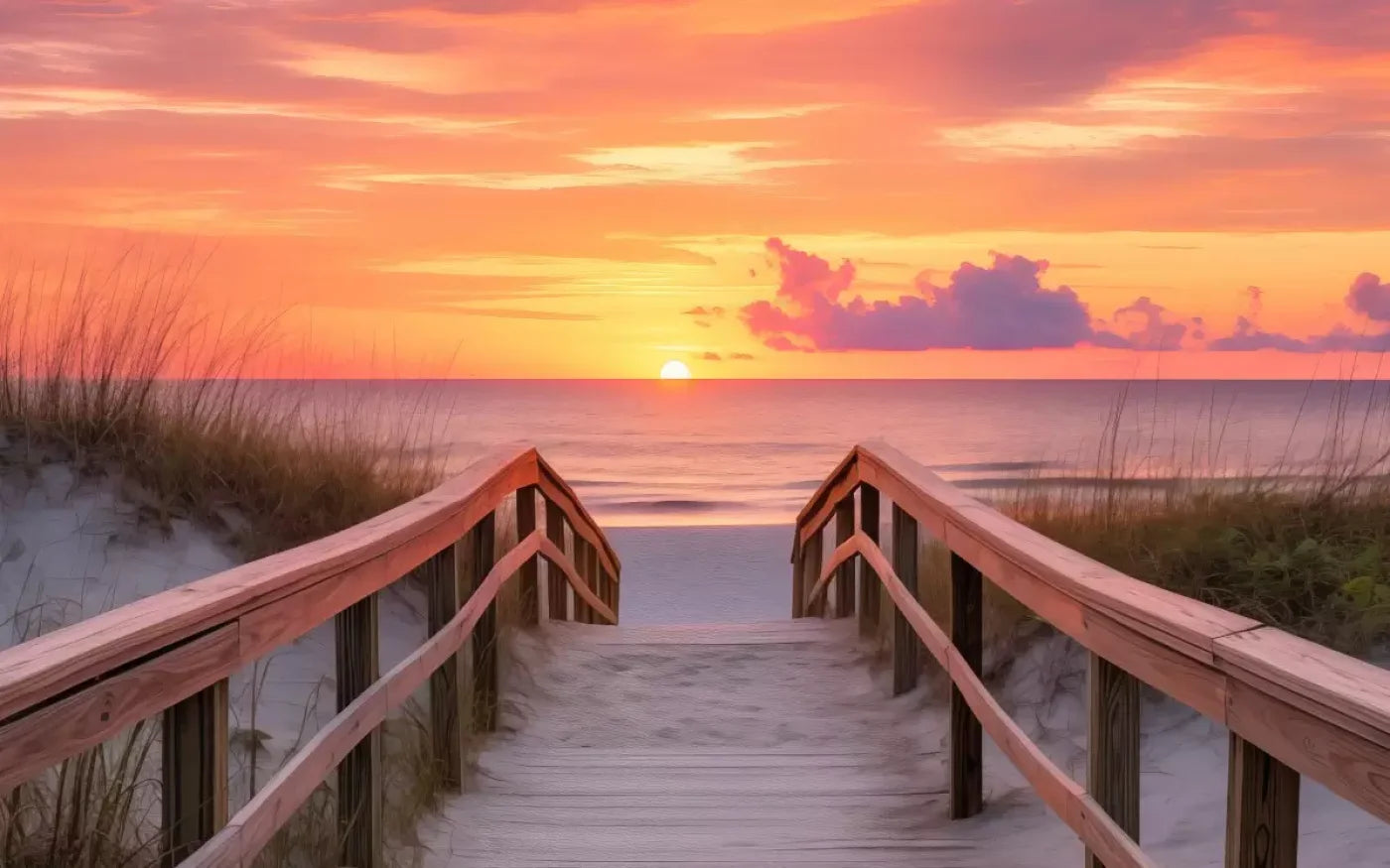Sun Set Beach 8’X5’ Ultracloth (96 X 60 Inch) Backdrop