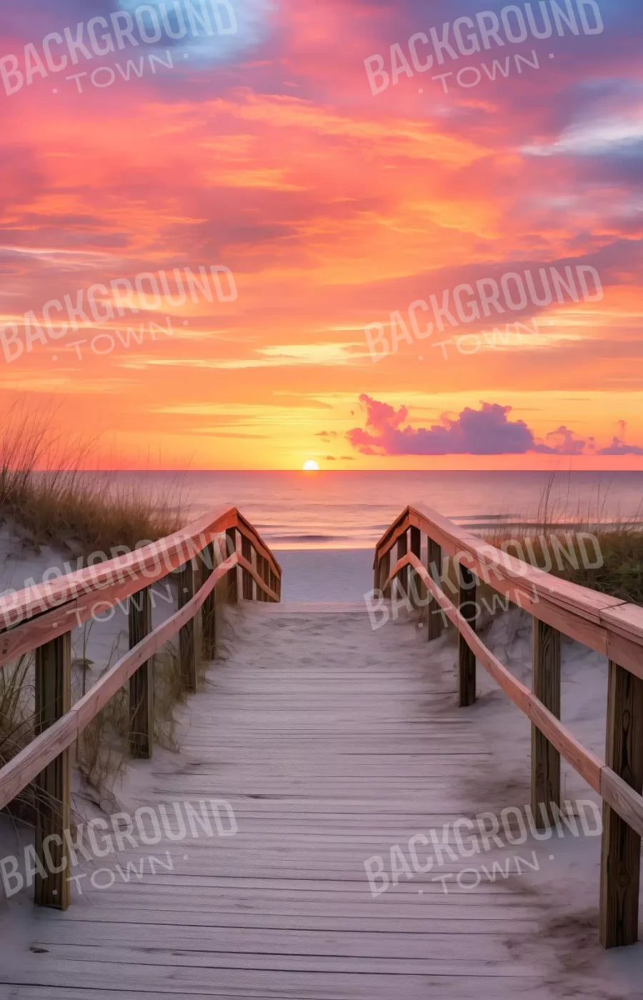 Sun Set Beach 9’X14’ Ultracloth (108 X 168 Inch) Backdrop