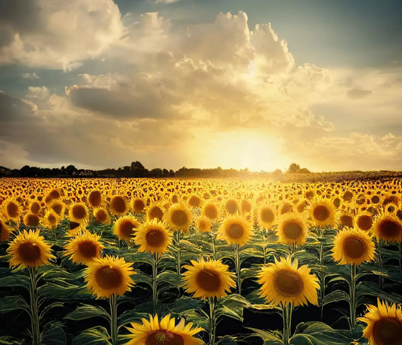 Sunflower Field 12X10 Ultracloth ( 144 X 120 Inch ) Backdrop