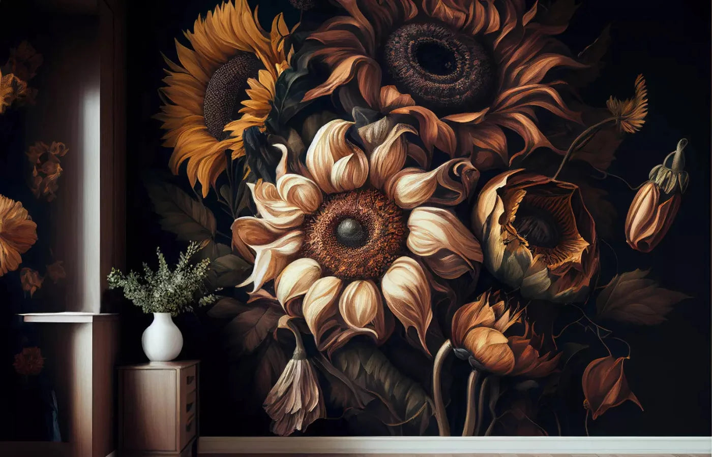 Sunflower Wall 12X8 Ultracloth ( 144 X 96 Inch ) Backdrop