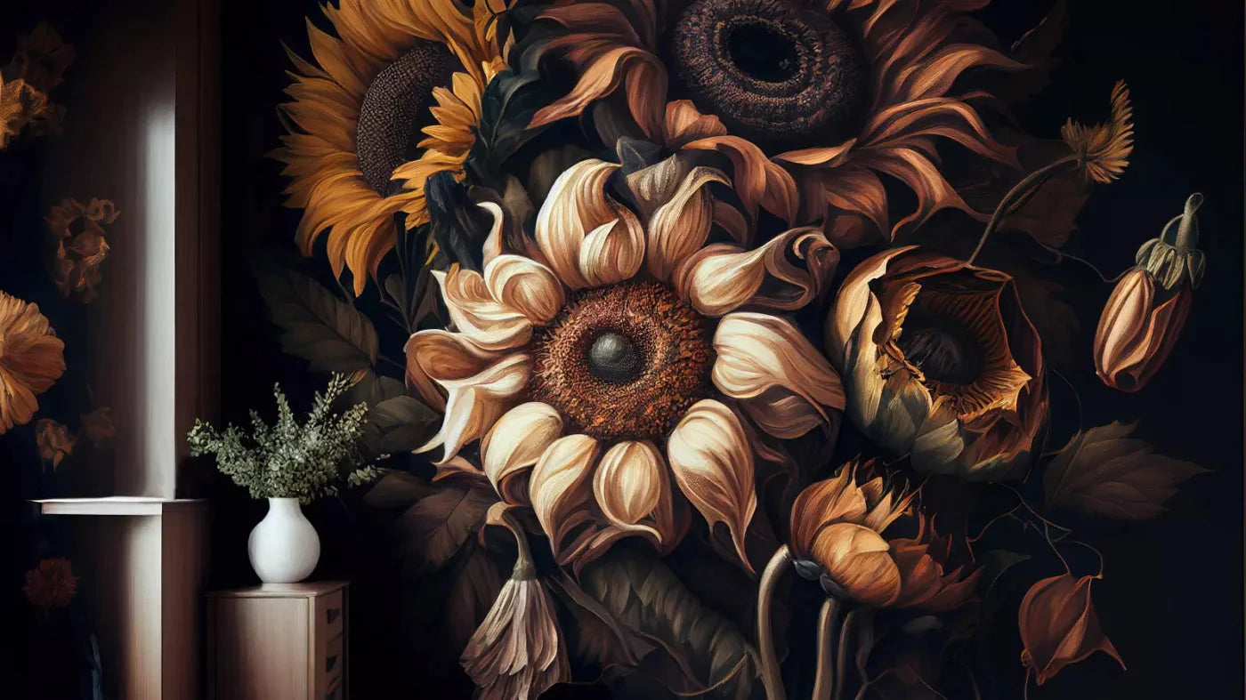 Sunflower Wall 14X8 Ultracloth ( 168 X 96 Inch ) Backdrop