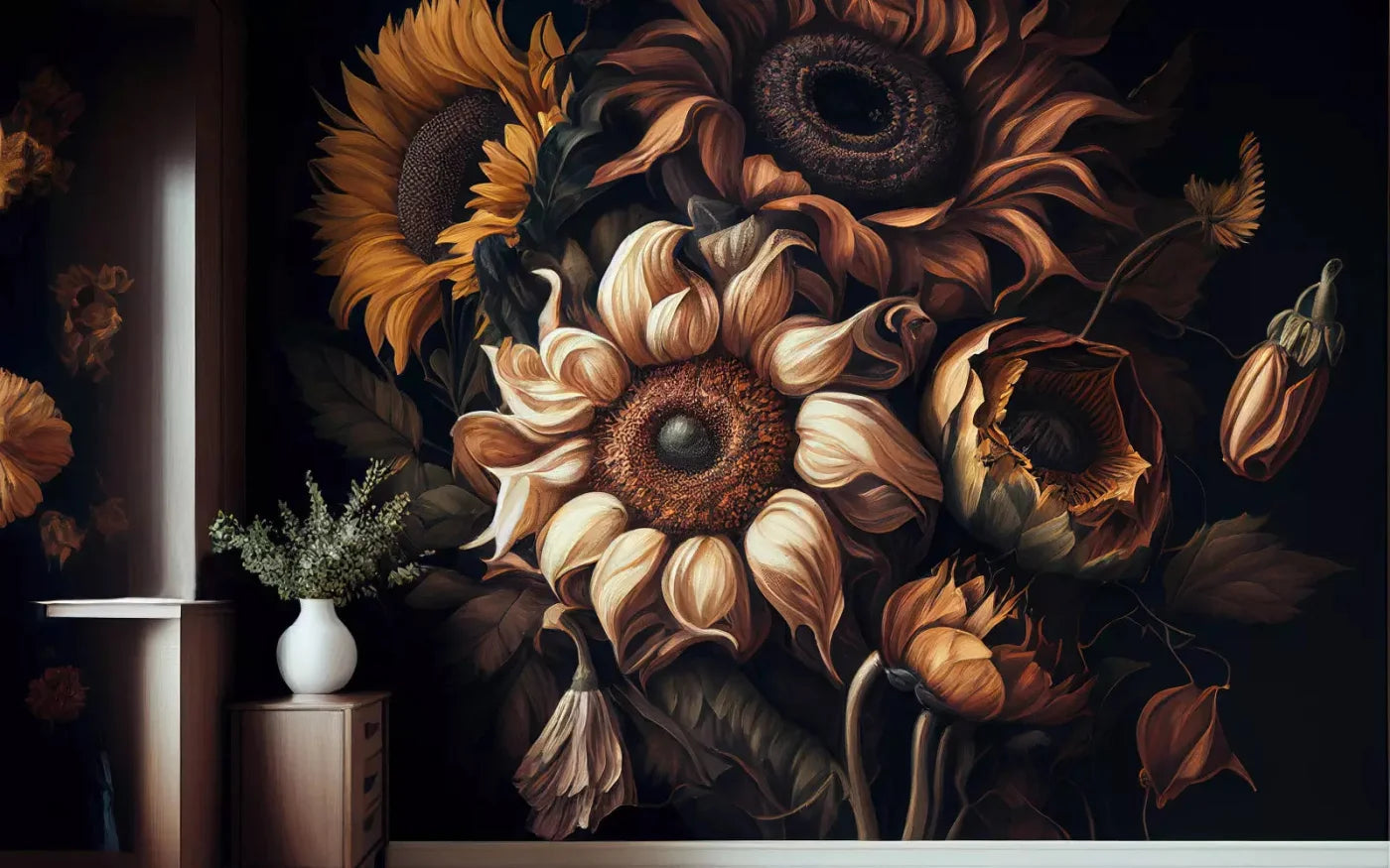 Sunflower Wall 14X9 Ultracloth ( 168 X 108 Inch ) Backdrop