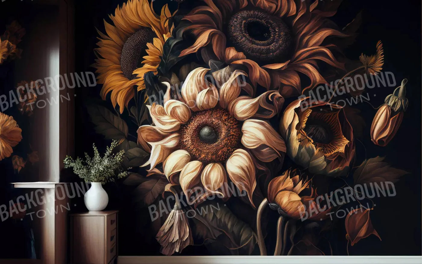 Sunflower Wall 14X9 Ultracloth ( 168 X 108 Inch ) Backdrop