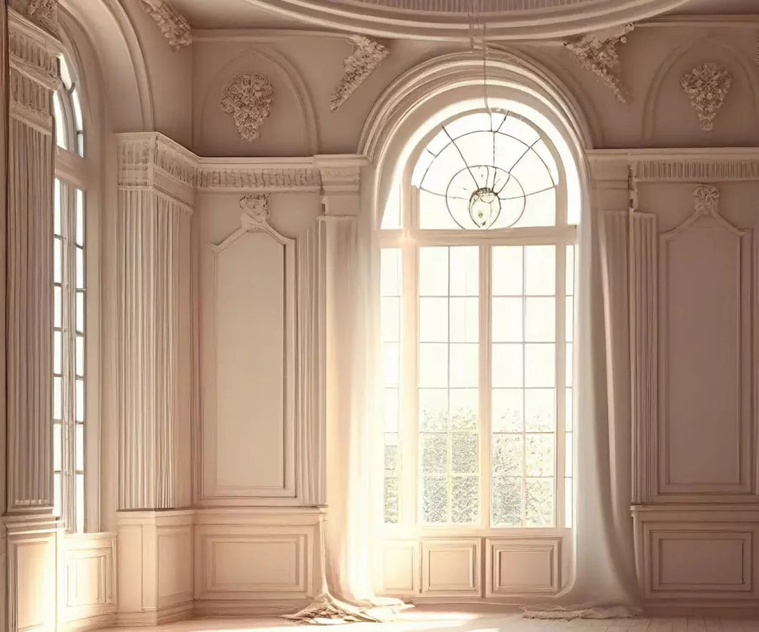 Sunlit Arch Warm Room 5X42 Fleece ( 60 X 50 Inch ) Backdrop
