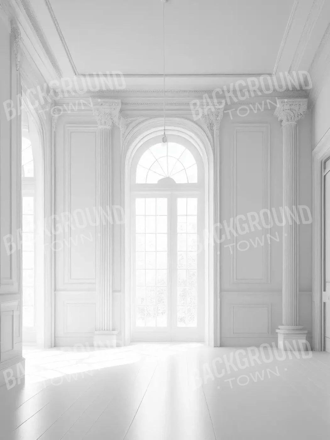 Sunlit White Room 5X68 Fleece ( 60 X 80 Inch ) Backdrop