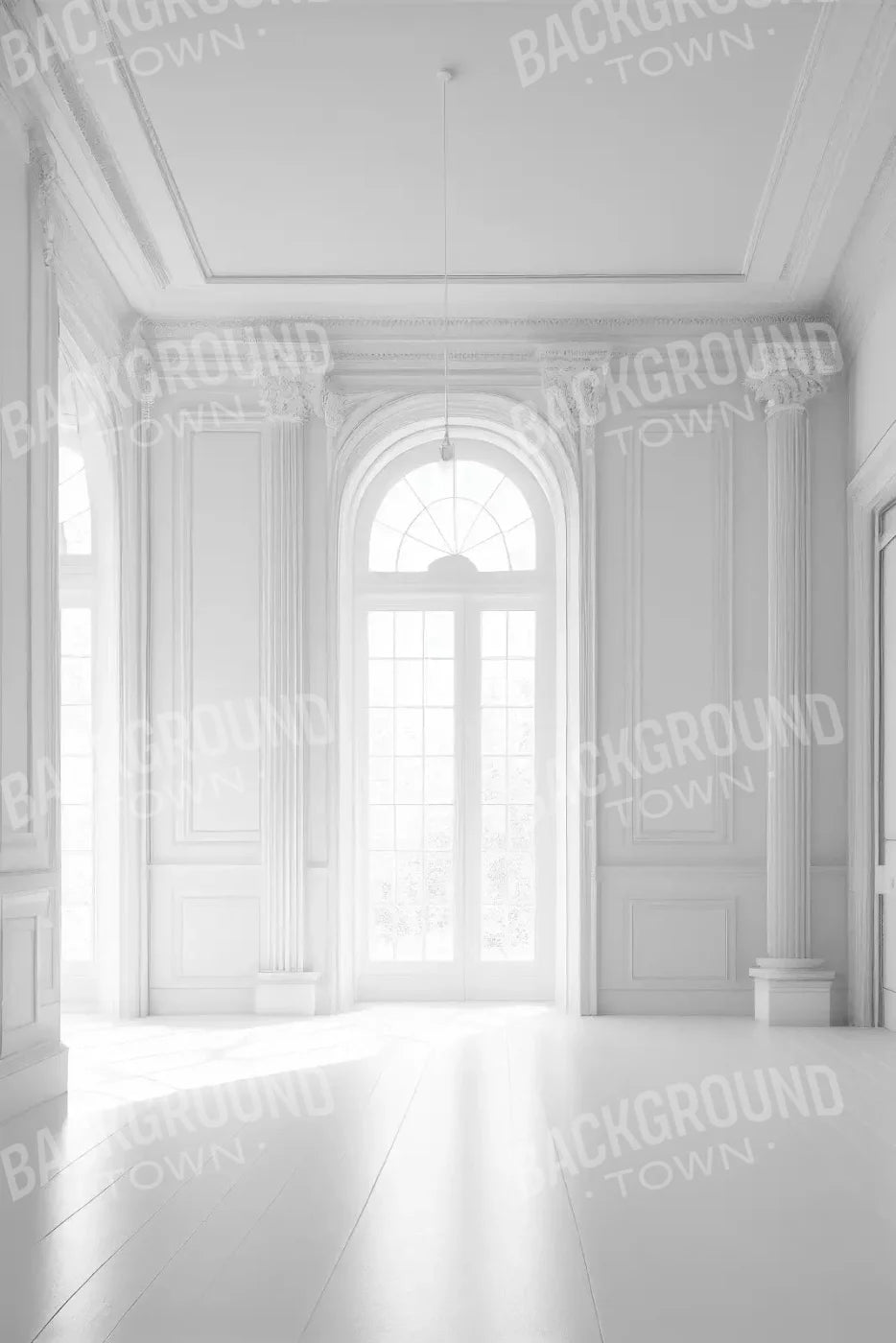 Sunlit White Room 5X8 Ultracloth ( 60 X 96 Inch ) Backdrop