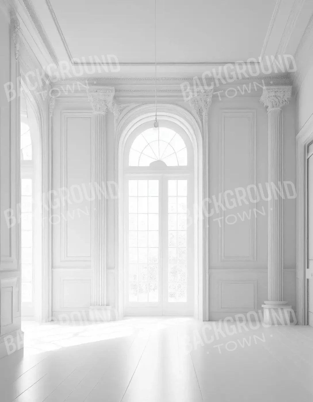 Sunlit White Room 6X8 Fleece ( 72 X 96 Inch ) Backdrop