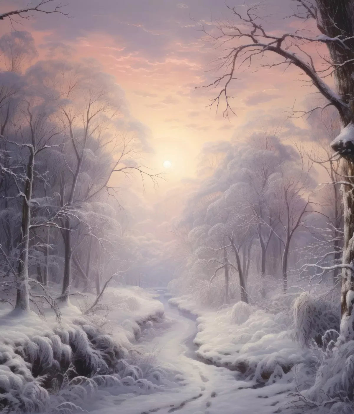 Sunrise Winter Wonderland 10X12 Ultracloth ( 120 X 144 Inch ) Backdrop