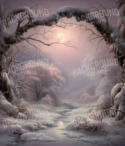 Sunset Winter Wonderland 10X12 Ultracloth ( 120 X 144 Inch ) Backdrop