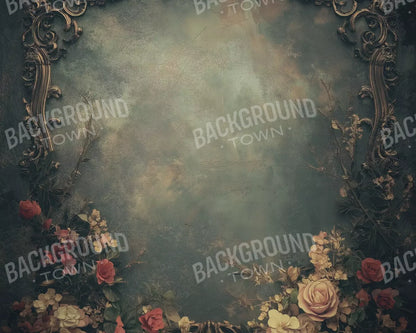 Swirly Flower Frame 10’x8’ Fleece (120 x 96 inch) Backdrop