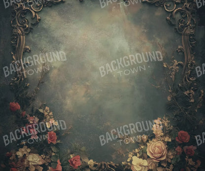 Swirly Flower Frame 5’x4’2 Fleece (60 x 50 inch) Backdrop