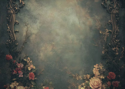 Swirly Flower Frame 7’x5’ UltraCloth (84 x 60 inch) Backdrop