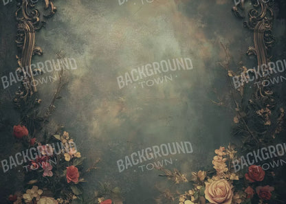 Swirly Flower Frame 7’x5’ UltraCloth (84 x 60 inch) Backdrop