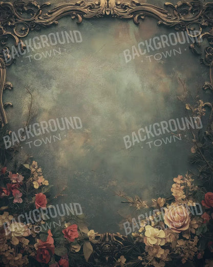 Swirly Flower Frame 8’x10’ Fleece (96 x 120 inch) Backdrop