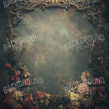 Swirly Flower Frame 8’x8’ Fleece (96 x 96 inch) Backdrop