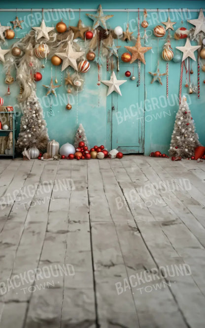 Green Red Gold White  Backdrop for Photography
