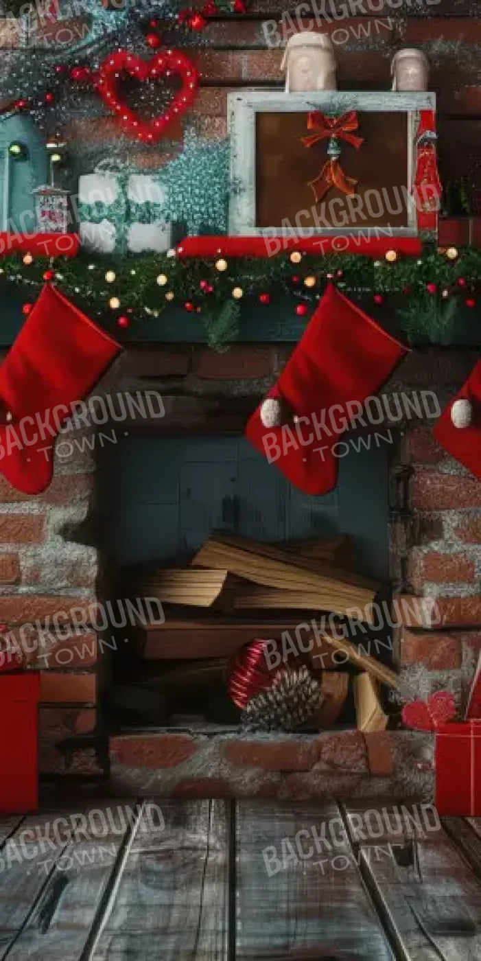 Teal Christmas Full Ii 10’X20’ Ultracloth (120 X 240 Inch) Backdrop