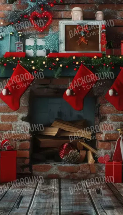 Teal Christmas Full Ii 8’X14’ Ultracloth (96 X 168 Inch) Backdrop