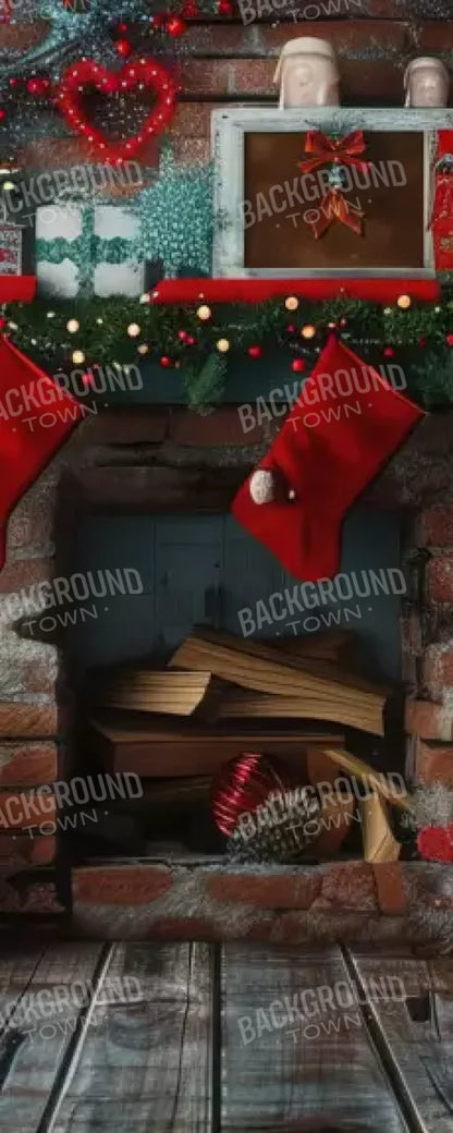 Teal Christmas Full Ii 8’X20’ Ultracloth (96 X 240 Inch) Backdrop