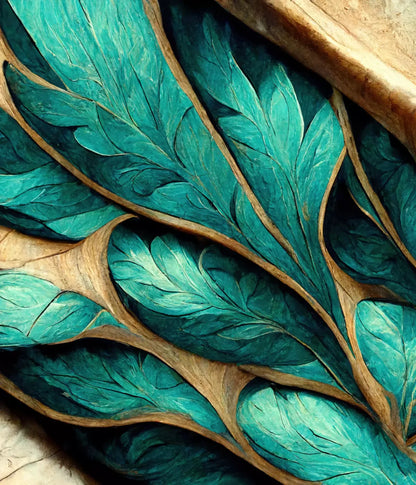 Teal Leaf 10’X12’ Ultracloth (120 X 144 Inch) Backdrop