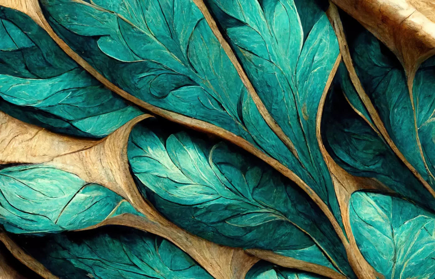 Teal Leaf 12’X8’ Ultracloth (144 X 96 Inch) Backdrop