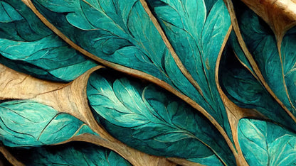 Teal Leaf 14’X8’ Ultracloth (168 X 96 Inch) Backdrop