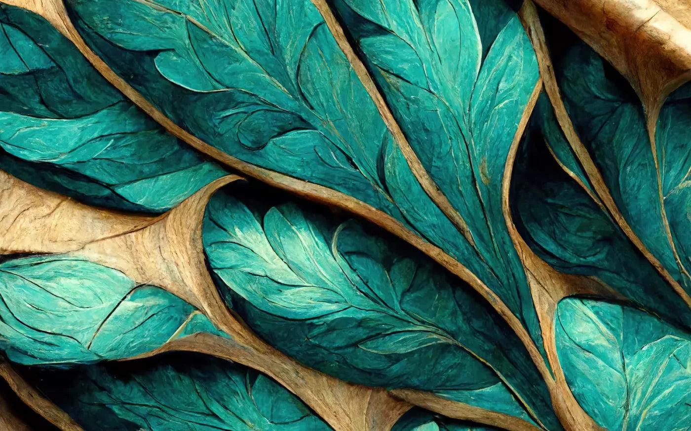 Teal Leaf 14’X9’ Ultracloth (168 X 108 Inch) Backdrop