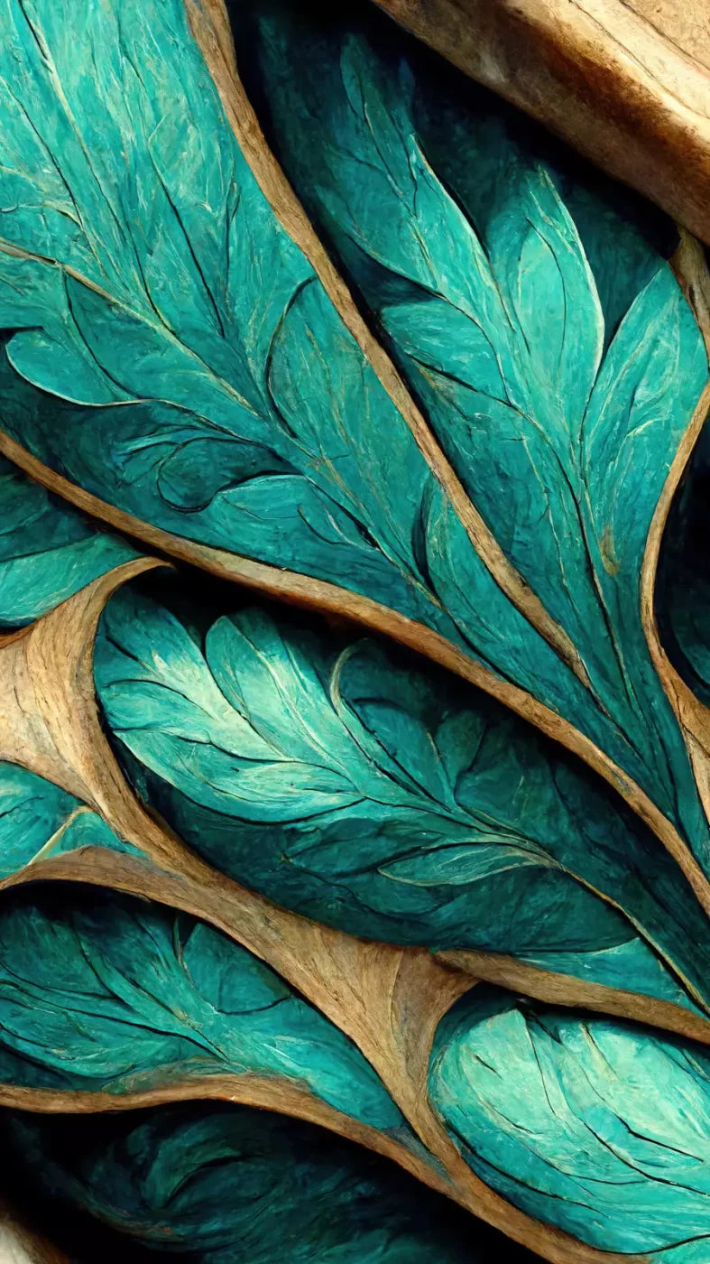Teal Leaf 8’X14’ Ultracloth (96 X 168 Inch) Backdrop