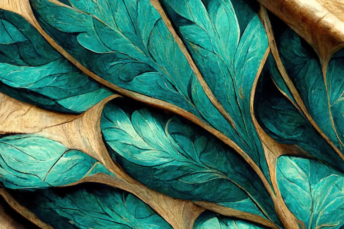 Teal Leaf 8’X5’ Ultracloth (96 X 60 Inch) Backdrop
