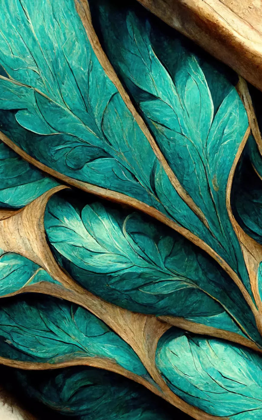 Teal Leaf 9’X14’ Ultracloth (108 X 168 Inch) Backdrop