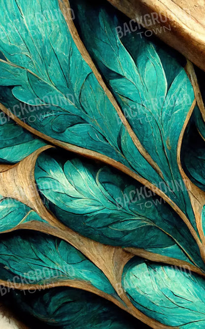 Teal Leaf 9’X14’ Ultracloth (108 X 168 Inch) Backdrop