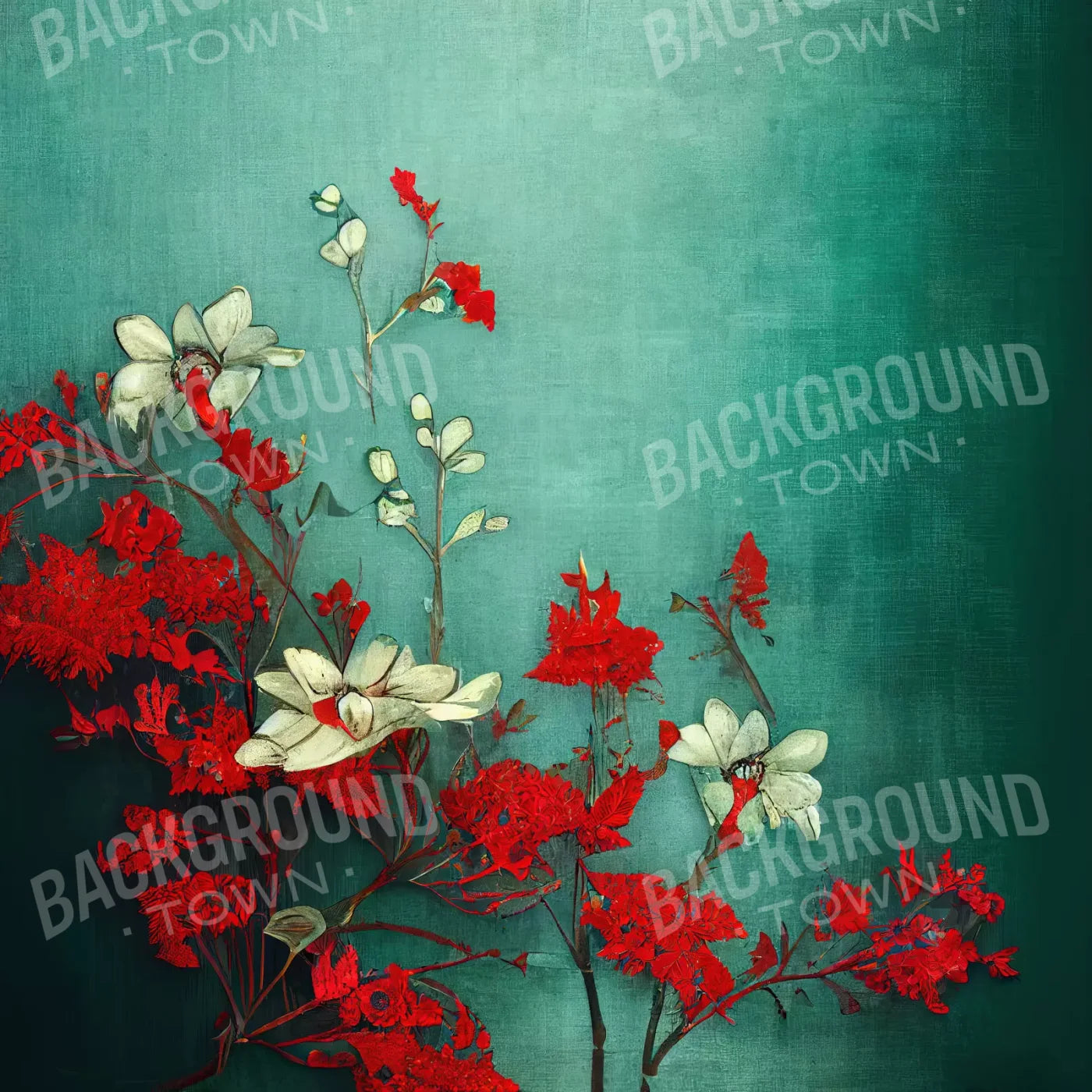 Teal Me Red 10’X10’ Ultracloth (120 X Inch) Backdrop