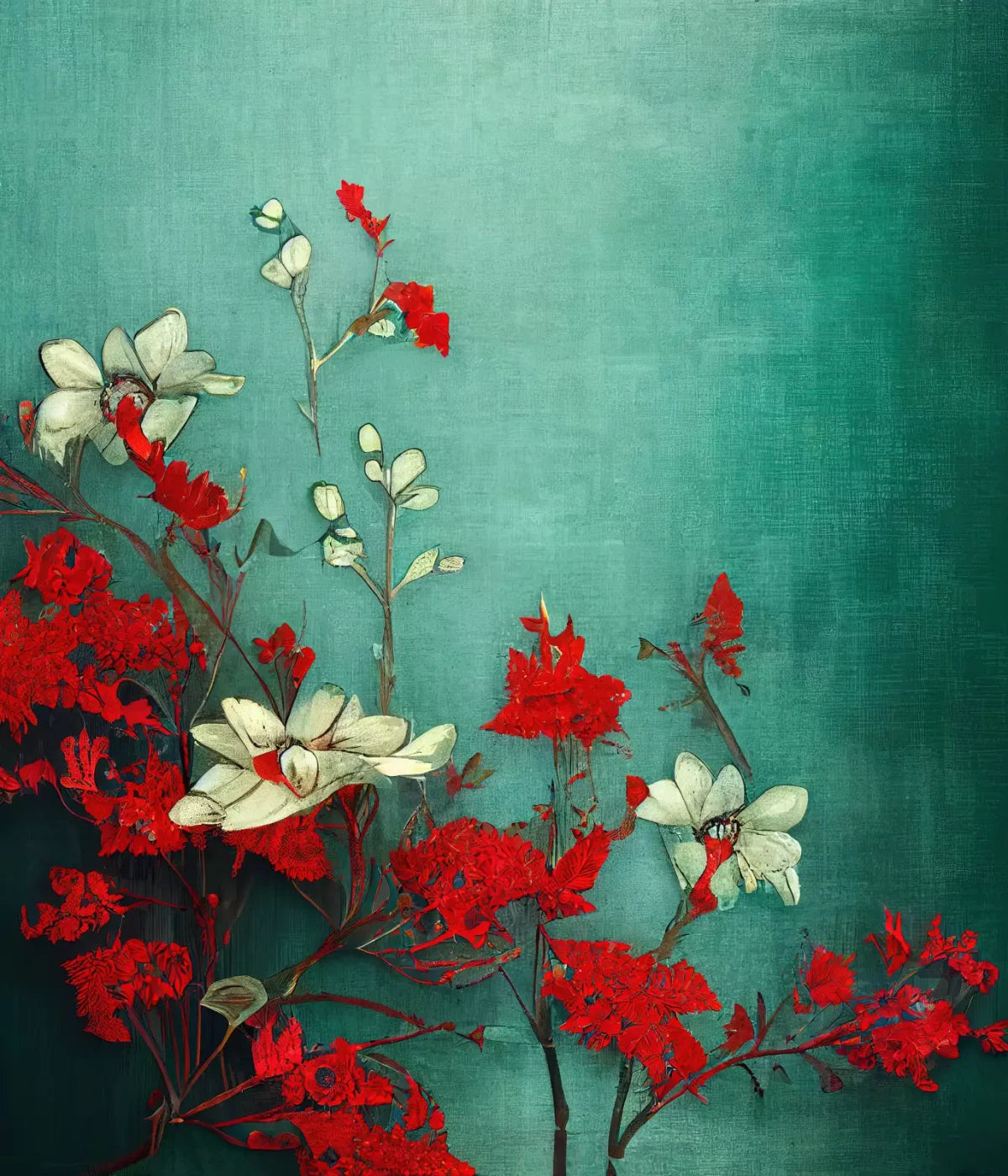 Teal Me Red 10’X12’ Ultracloth (120 X 144 Inch) Backdrop