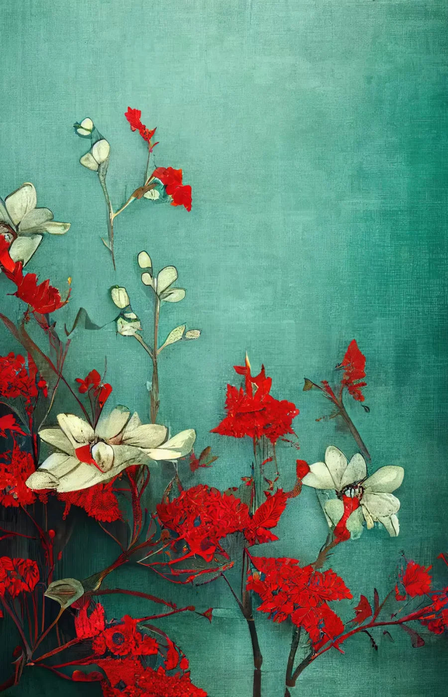 Teal Me Red 8’X12’ Ultracloth (96 X 144 Inch) Backdrop