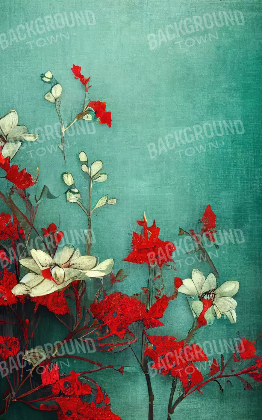 Teal Me Red 9’X14’ Ultracloth (108 X 168 Inch) Backdrop