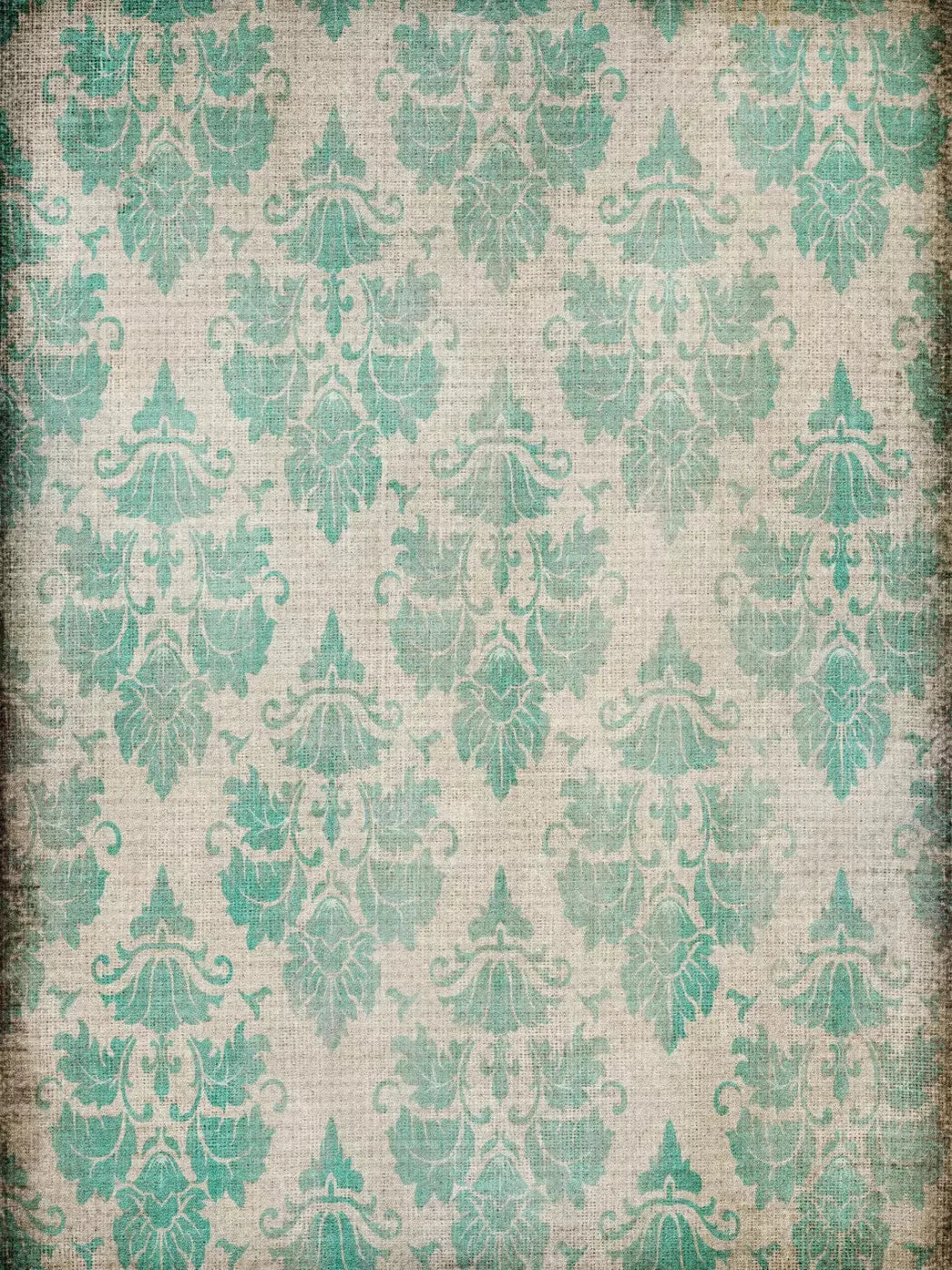 Teal Romance 5X68 Fleece ( 60 X 80 Inch ) Backdrop