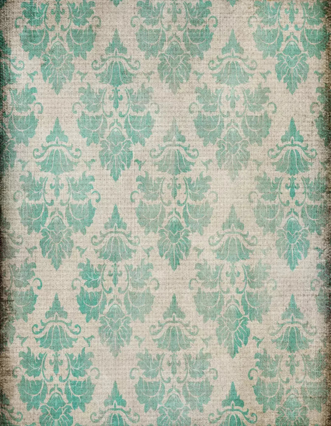 Teal Romance 6X8 Fleece ( 72 X 96 Inch ) Backdrop