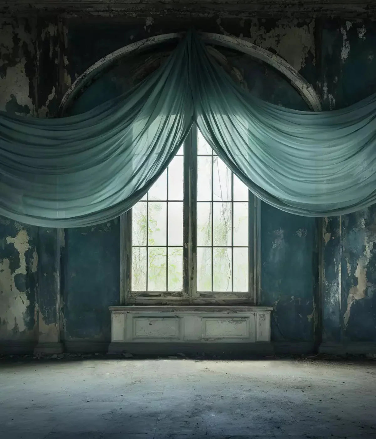 Teal Room 10X12 Ultracloth ( 120 X 144 Inch ) Backdrop
