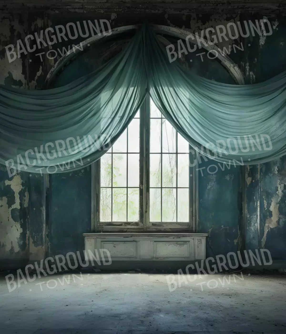 Teal Room 10X12 Ultracloth ( 120 X 144 Inch ) Backdrop