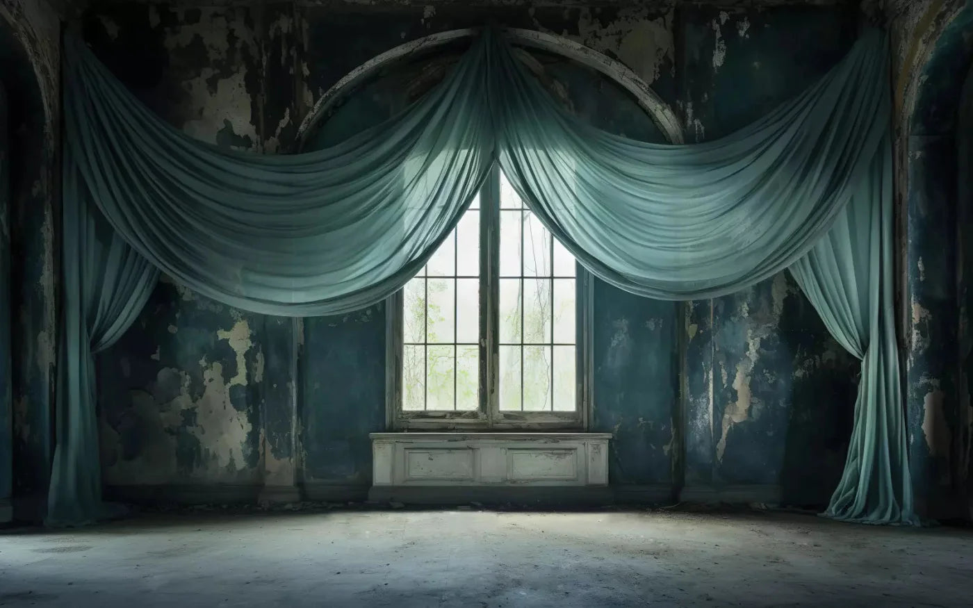 Teal Room 14X9 Ultracloth ( 168 X 108 Inch ) Backdrop