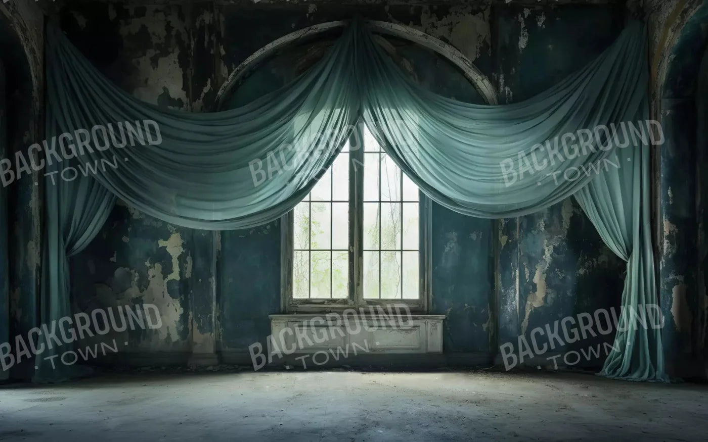 Teal Room 14X9 Ultracloth ( 168 X 108 Inch ) Backdrop