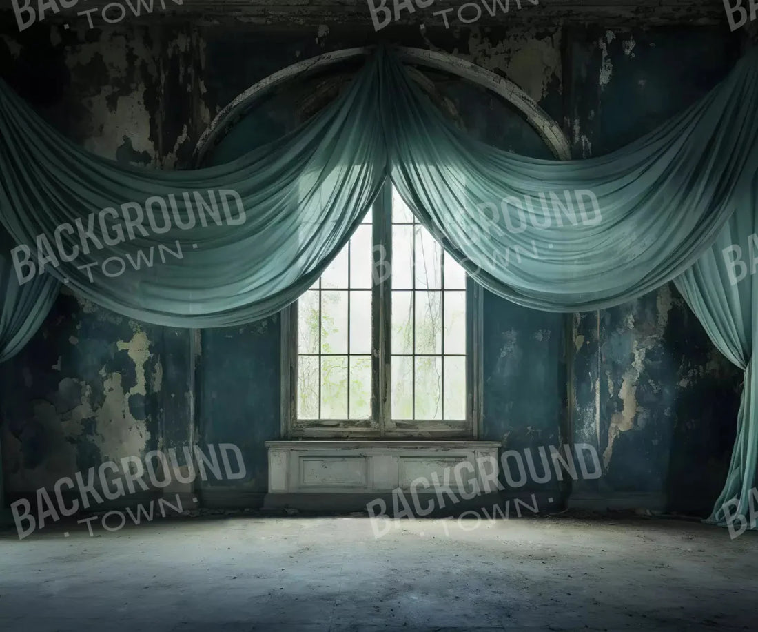 Teal Room 5X42 Fleece ( 60 X 50 Inch ) Backdrop