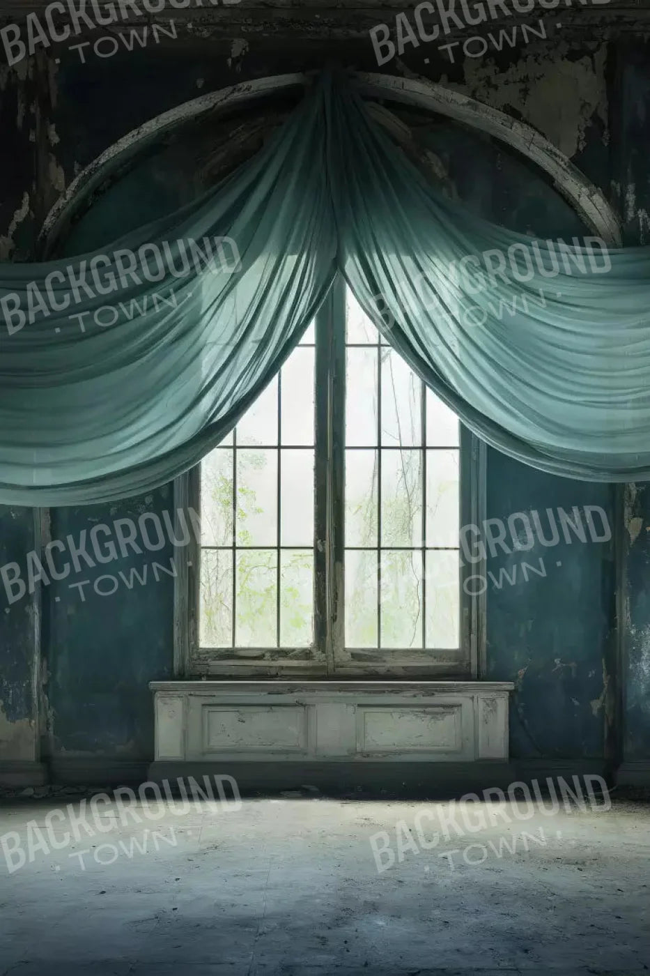 Teal Room 5X8 Ultracloth ( 60 X 96 Inch ) Backdrop