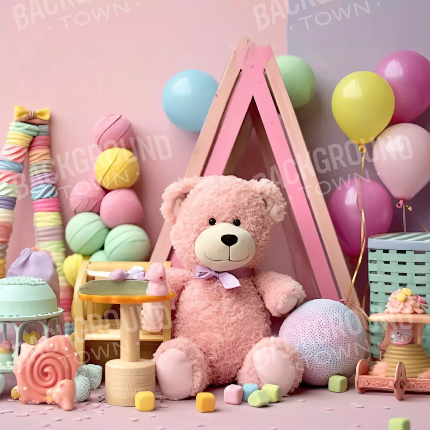 Teddy Bear Picnic 1 10’X10’ Ultracloth (120 X Inch) Backdrop