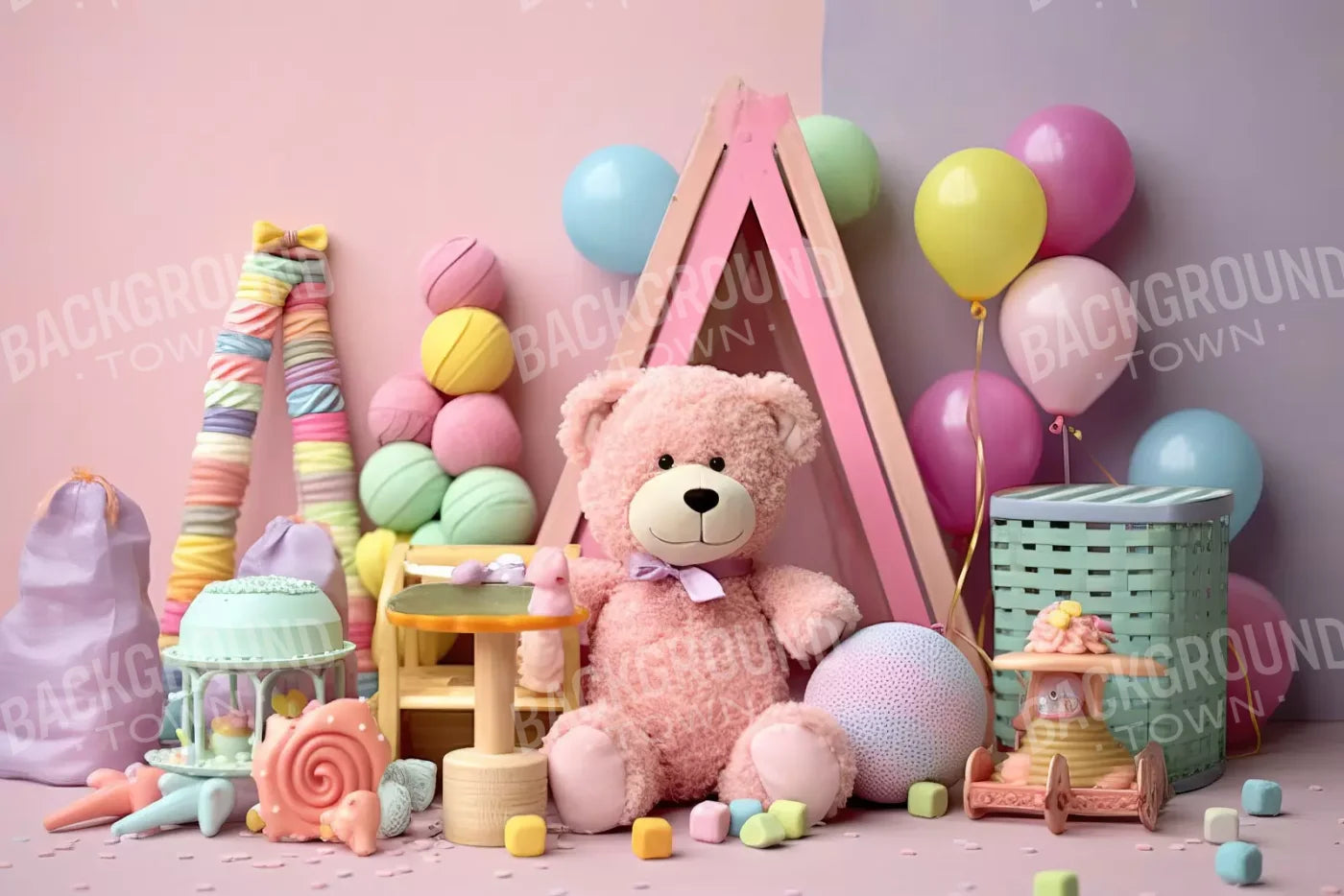 Teddy Bear Picnic 1 12’X8’ Ultracloth (144 X 96 Inch) Backdrop