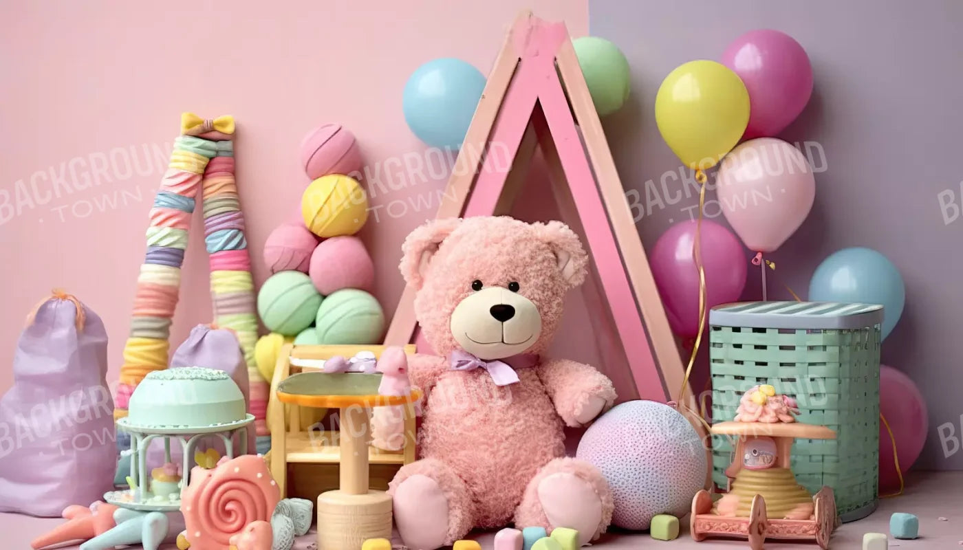 Teddy Bear Picnic 1 14’X8’ Ultracloth (168 X 96 Inch) Backdrop